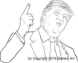 trump-line-art